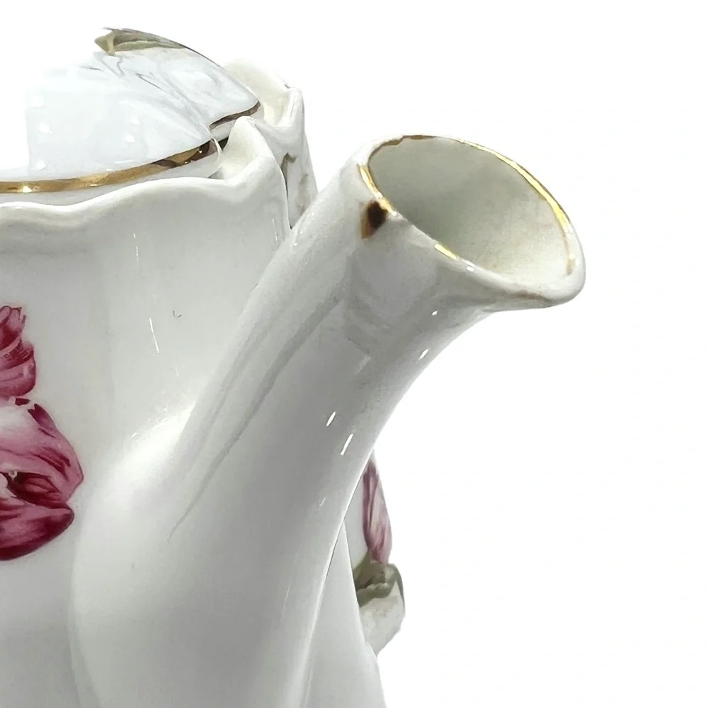 ANTIQUE Z.S.& CO PORZELLANFABRIK ZEH, SCHERZER & CO FLORAL TEAPOT
